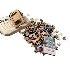 Trove Love Fun Wooden Jigsaw Puzzle Donuts  I Go 250 Pieces Custom Designs Toys